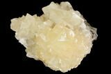 Fluorescent Calcite Crystal Cluster on Barite - Morocco #141023-2
